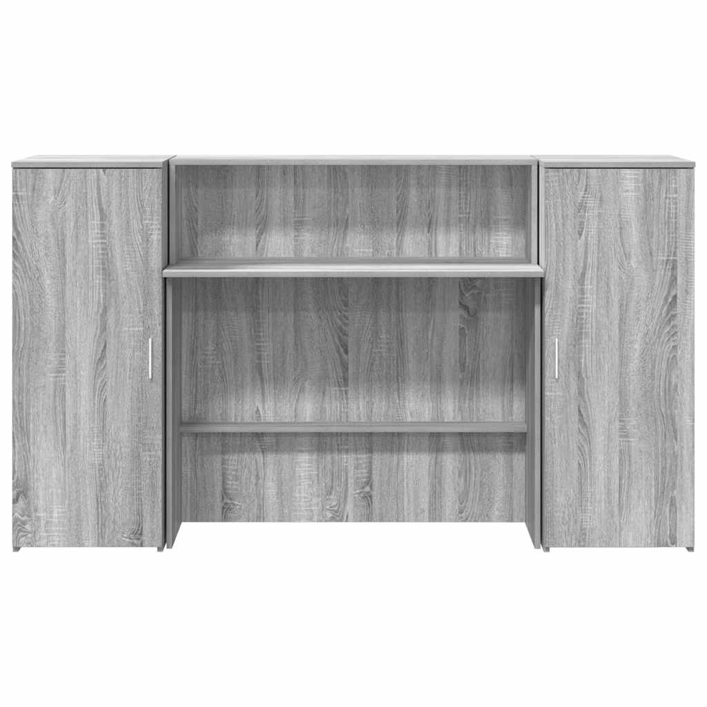 Reception Desk Grey Sonoma 180x50x103.5 cm Engineered Wood
